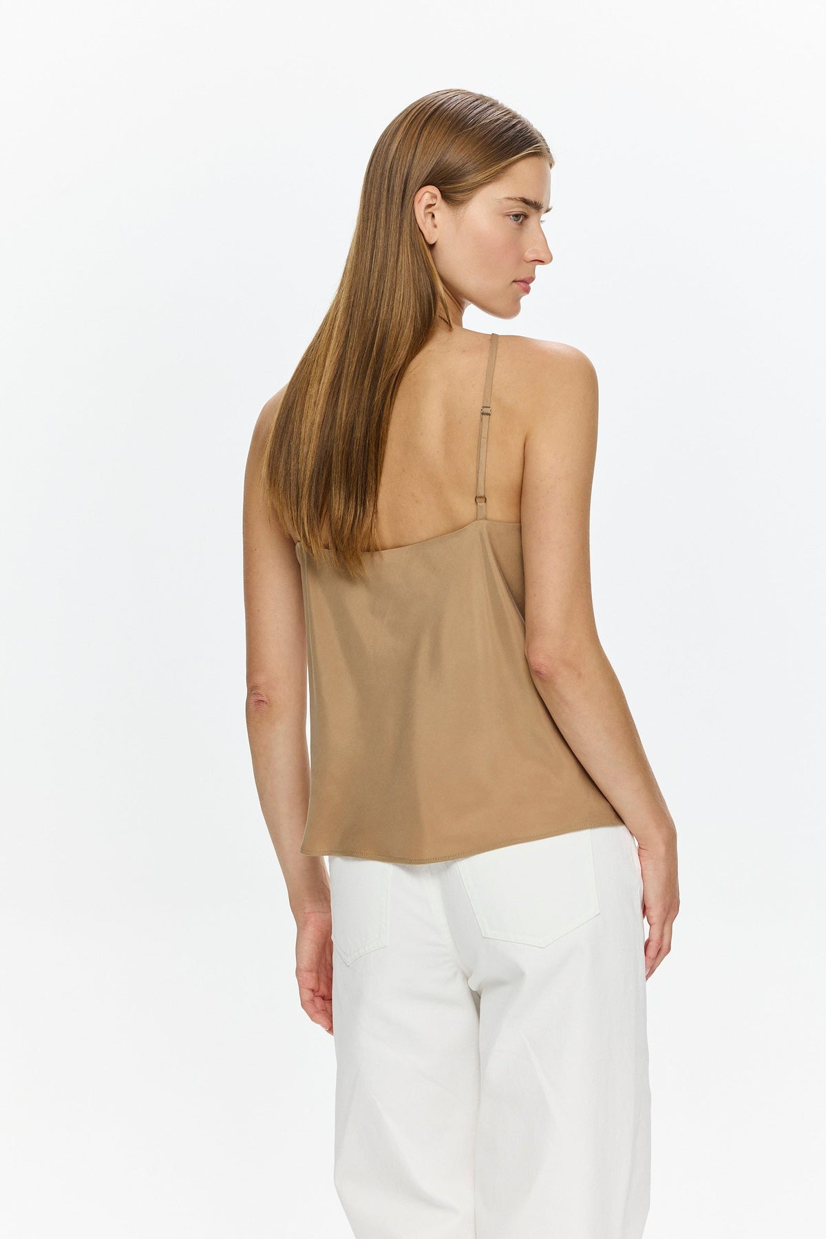 Abby Cupro Top Beige