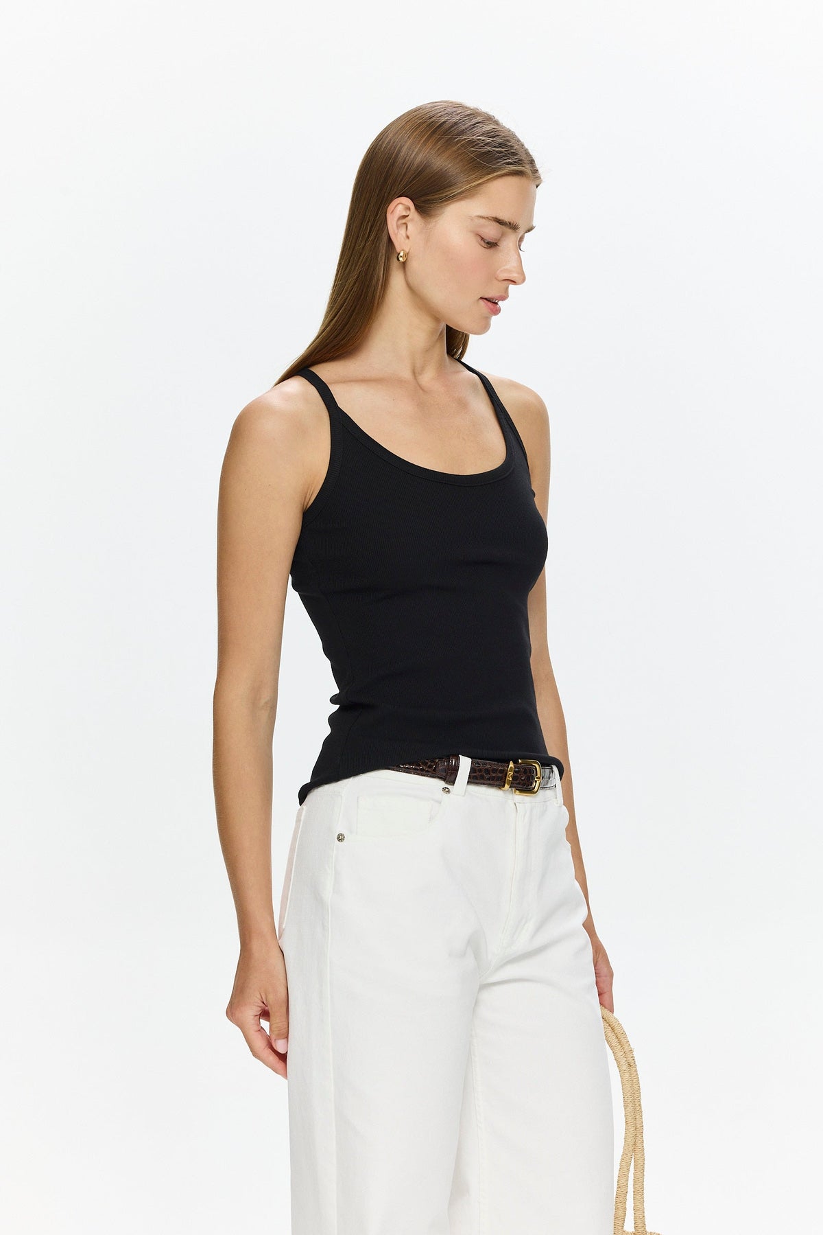 Lin Scop-neck Top Black