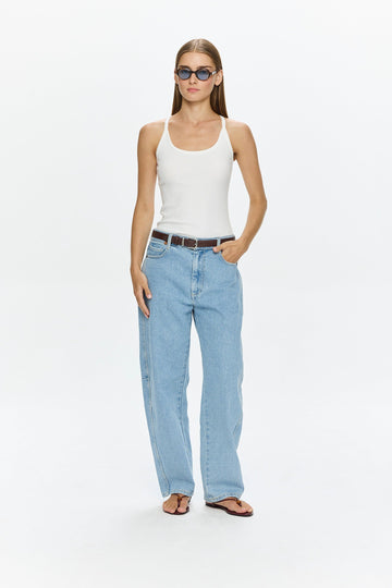 Barrel Leg Denim Light Blue
