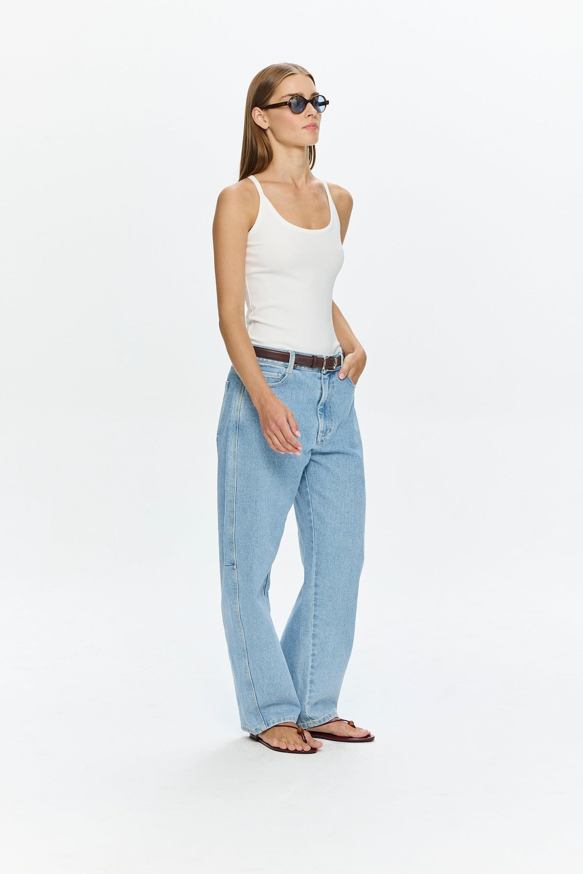 Barrel Leg Denim Light Blue