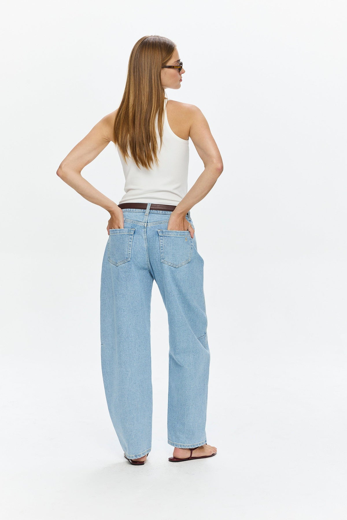 Barrel Leg Denim Light Blue
