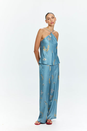 Alex Pants Printed Light Blue