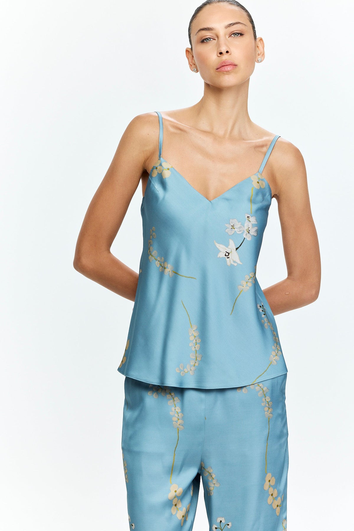 Printed Slip top Light Blue