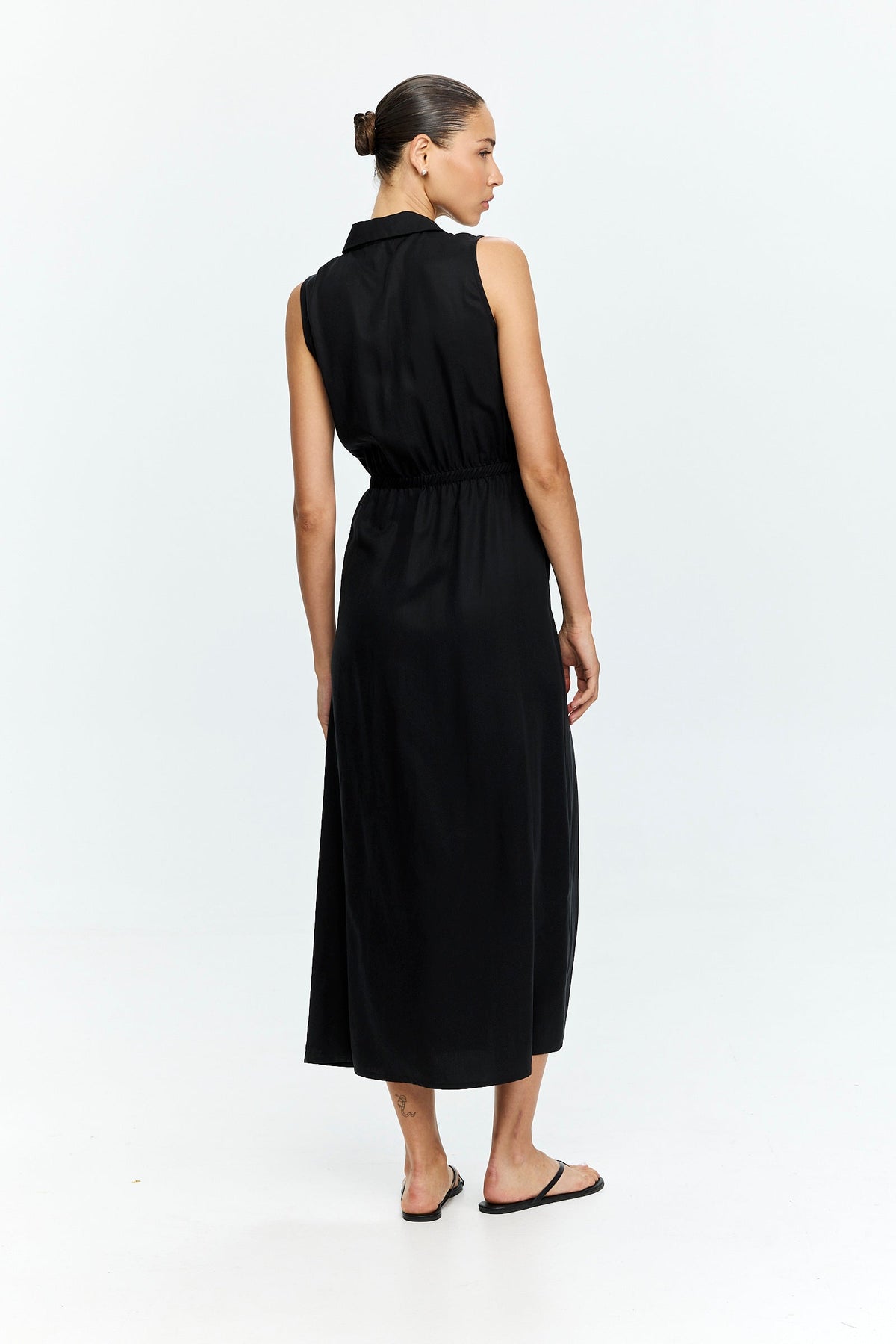 Sean Tie Dress Black