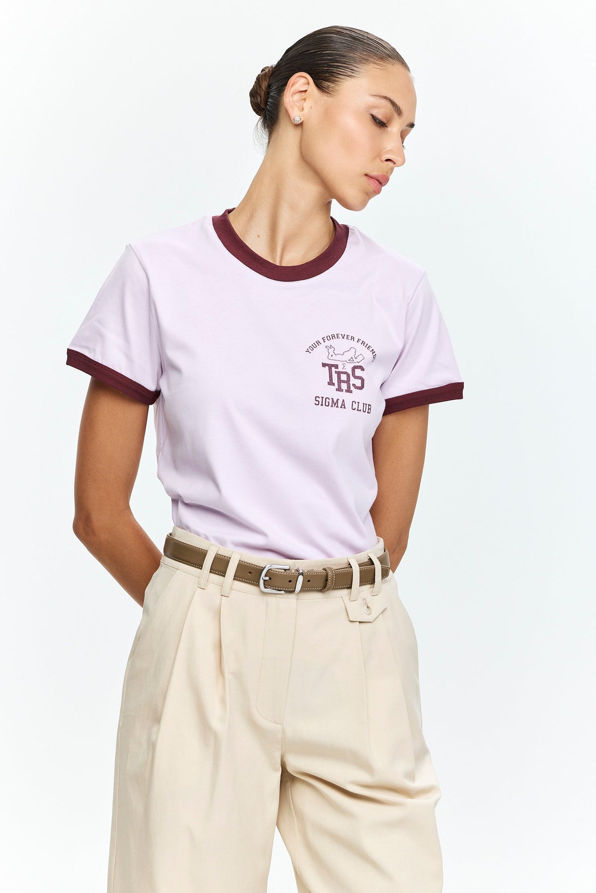 Tres Fitted T Pink Lavender Club