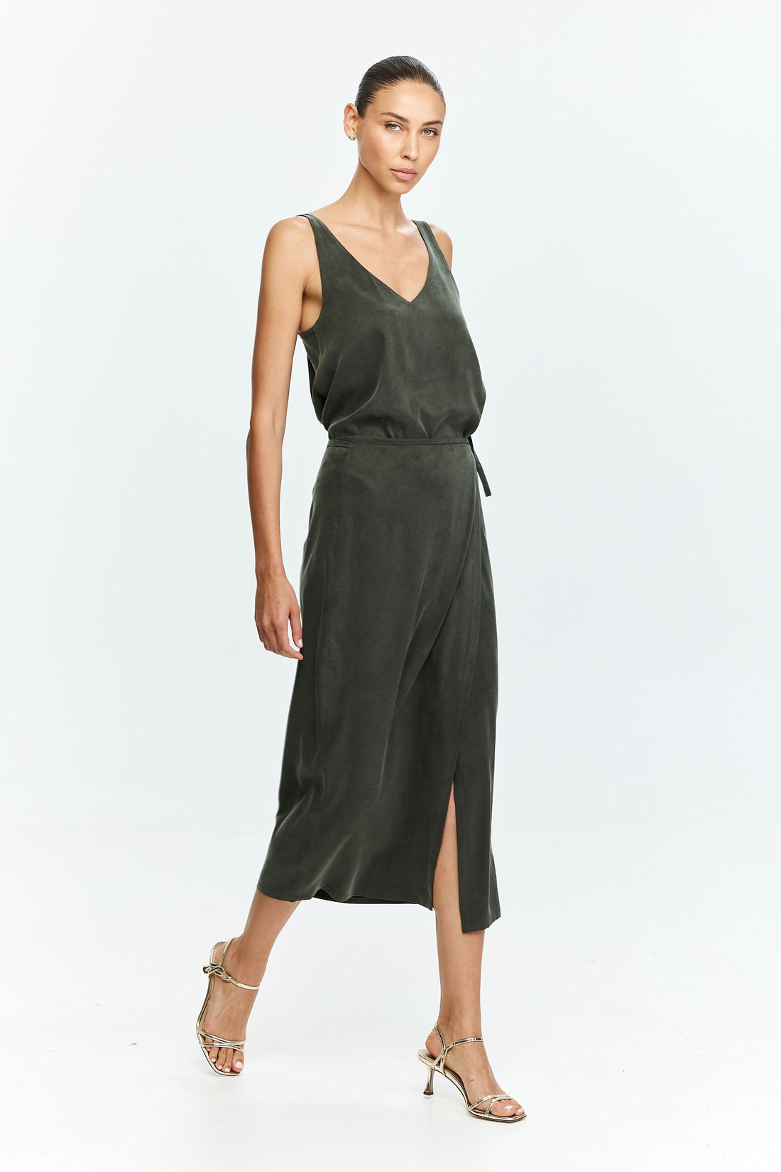 Harper Wrap Skirt Olive