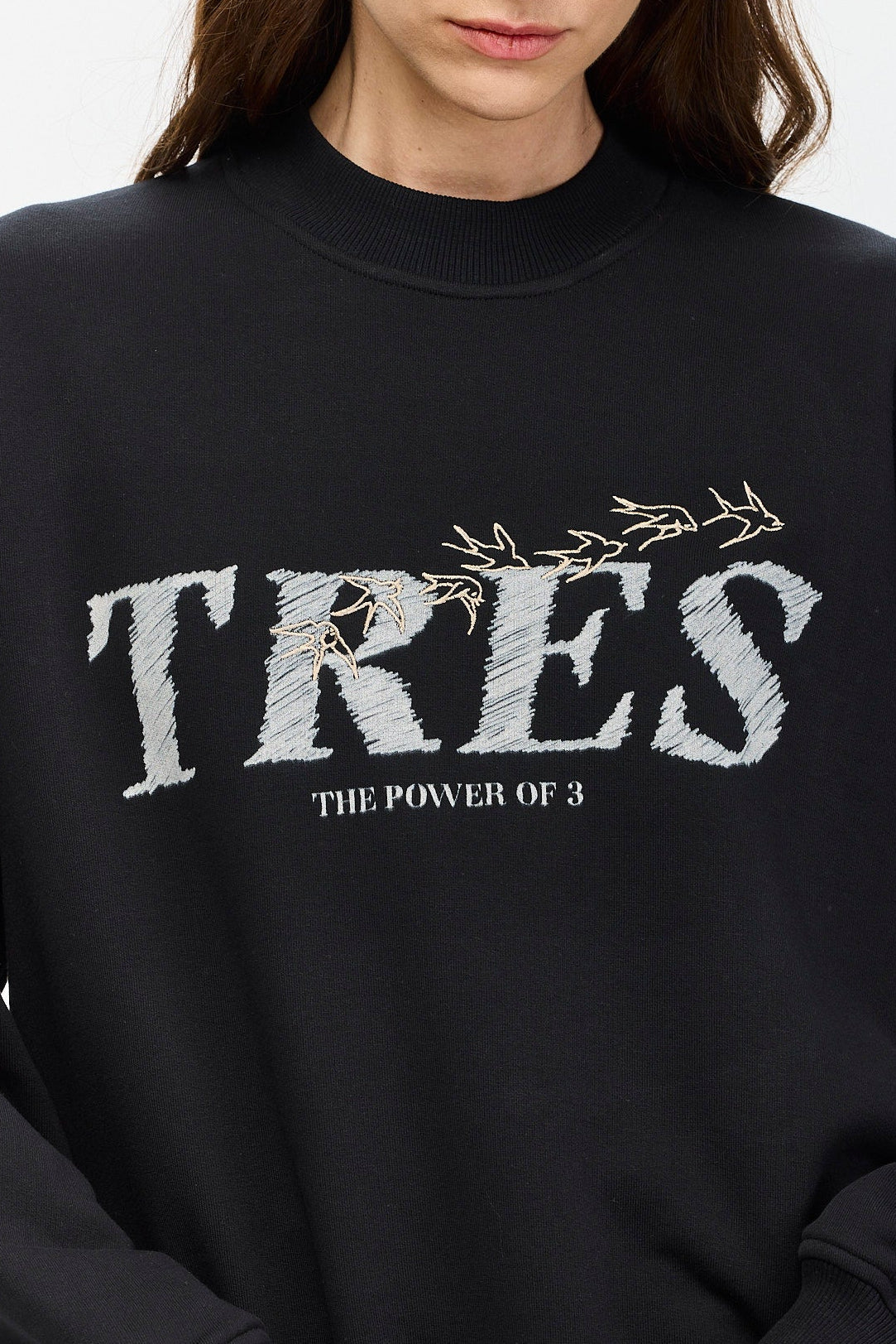 Birds Sweatshirt Black